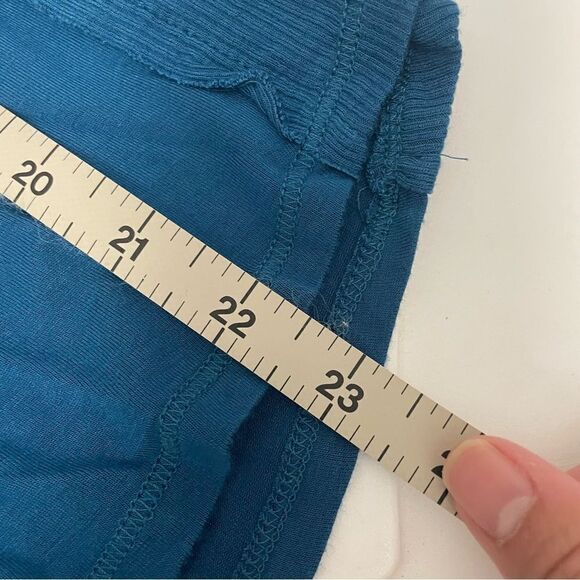 ANTHROPOLOGIE for Dolan Fillipa Chiffon Trimmed Tee blue size XS - Picture 8 of 11